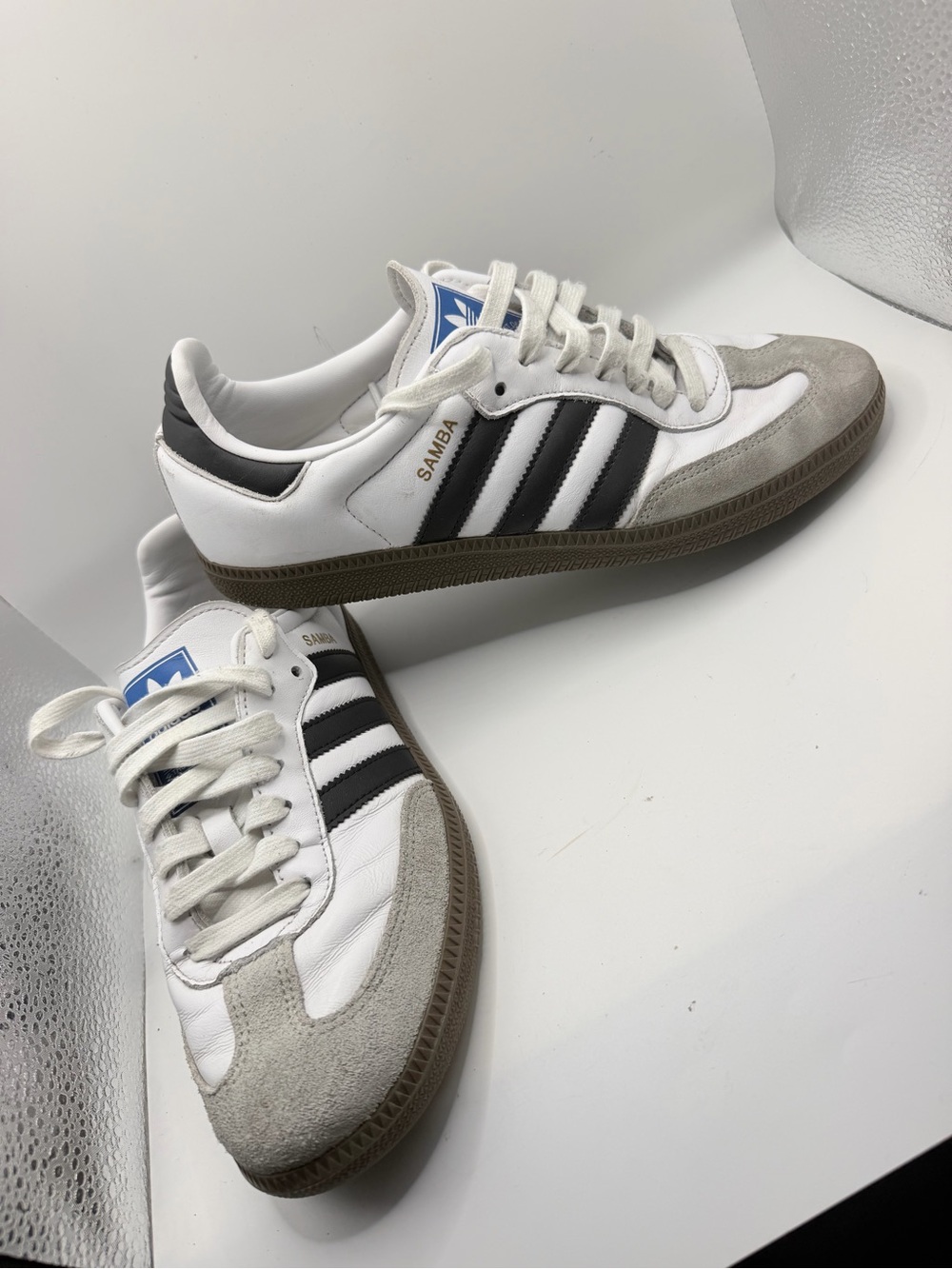 adidas White & Black Samba Low-Top Sneakers
